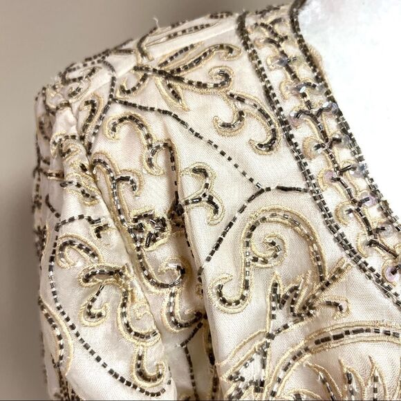 Niteline Della Roufogalli silk beaded jacket. XL - Picture 3 of 7